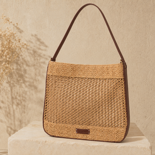 Bolso de Hombro Macramé Arena