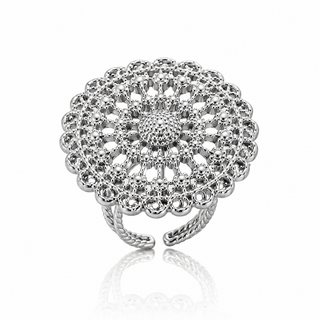Anillo Floral Boho de Acero Inoxidable Ajustable | Dorado y Plateado