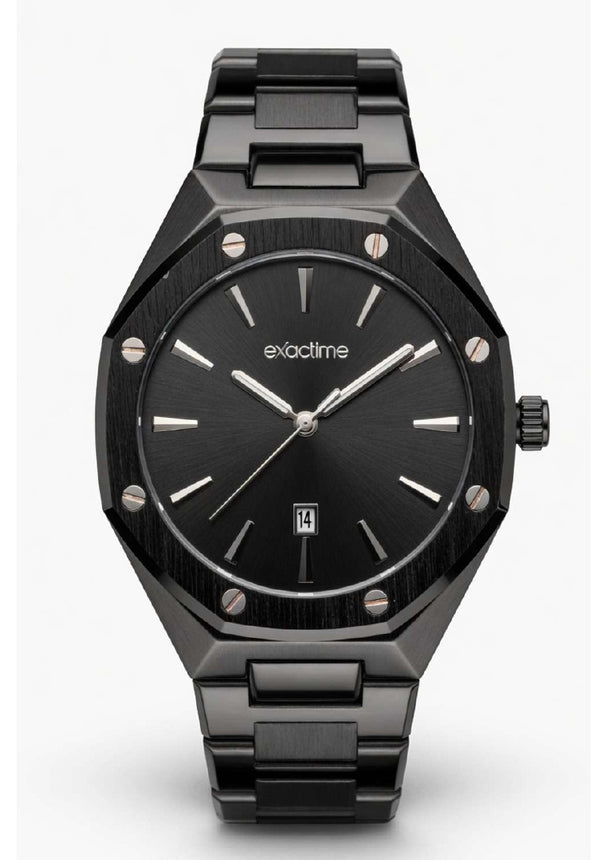 Reloj Exactime Octagonal Full Black