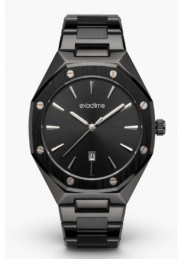 Reloj Exactime Octagonal Full Black
