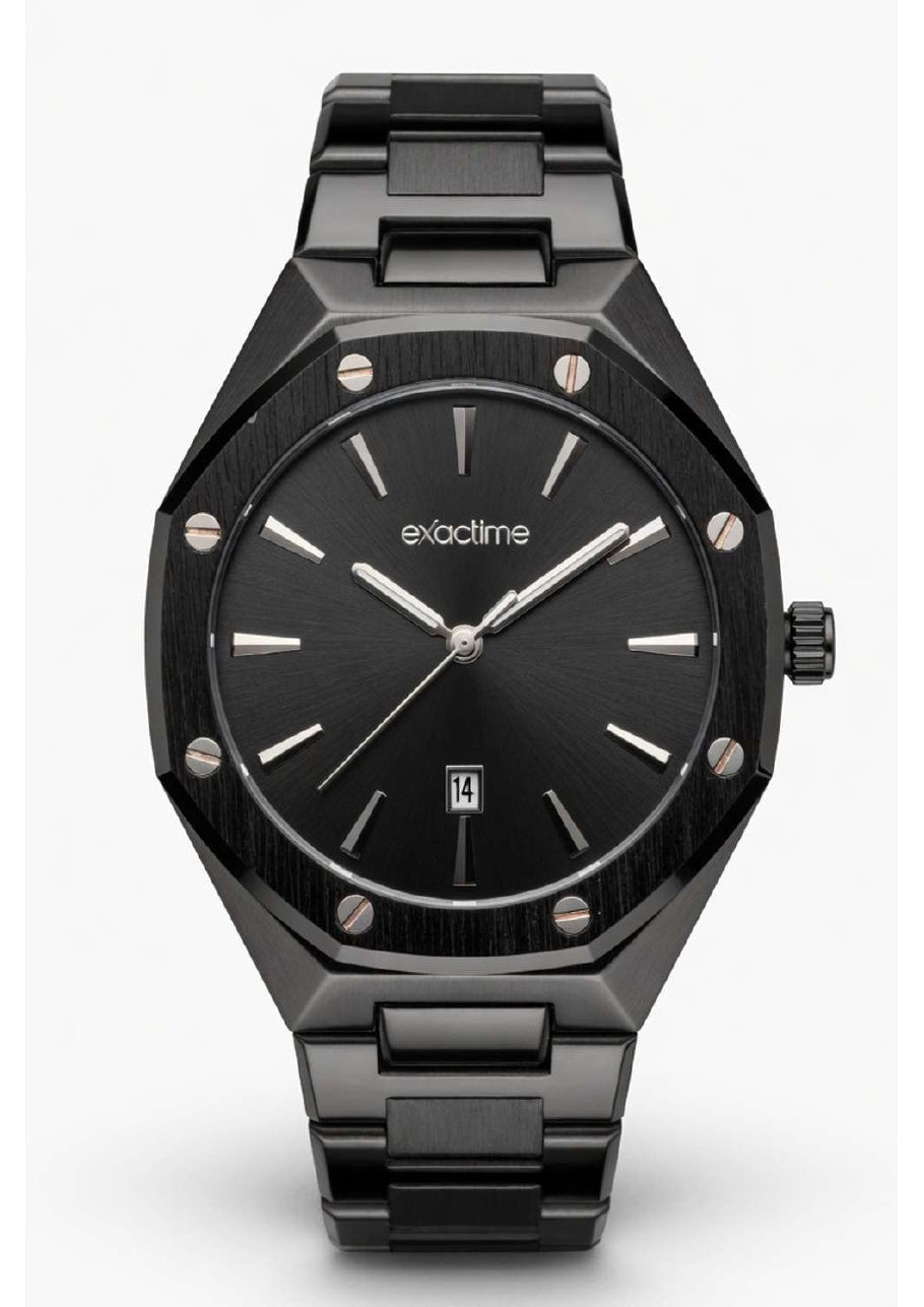 Reloj Exactime Octagonal Full Black