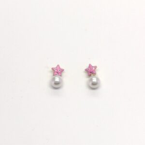 Pendientes Acero Con Perla